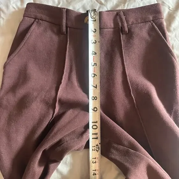 Urban Outfitters, Maroon, Pleated, Flare/Wide Leg, Trousers- S - Picture 9 of 12